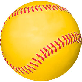 Wausau Tile® Baseball/Softball Concrete Bollard 24" Dia. x 24"H Yellow/Red 