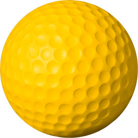 Wausau Tile® Golf Ball Concrete Bollard 24" Dia. x 24"H Yellow 