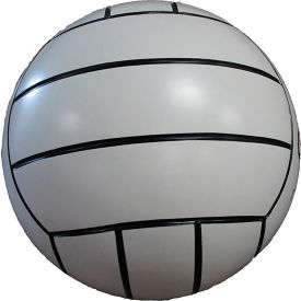 Wausau Tile® Volleyball Concrete Bollard 24" Dia. x 24"H Gray/Black 