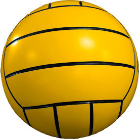 Wausau Tile® Volleyball Concrete Bollard 24" Dia. x 24"H Yellow/Black 