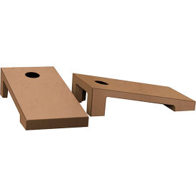 Concrete Cornhole Bag Toss Game, Buff view 2