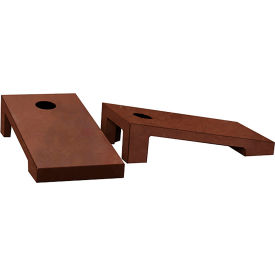 Concrete Cornhole Bag Toss Game, Brown view 2