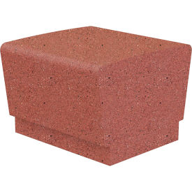 Wausau Tile® Our Town Concrete Bench 24"L x 24"W x 18"H Brick Red 