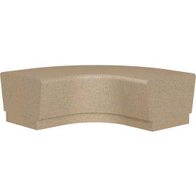 Wausau Tile® Our Town 90 Degree Concrete Curve Corner Bench 48"L x 48"W x 18"H Gray 