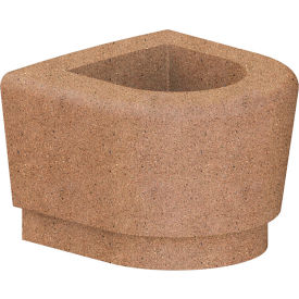 Wausau Tile® Our Town Curve Planter End 24"W x 24"D x 18"H Sand 
