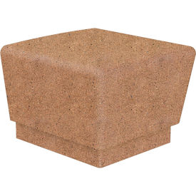 Wausau Tile® Our Town Concrete Square End Bench 24"L x 24"W x 18"H Sand 