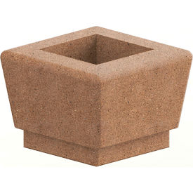 Wausau Tile® Our Town Single Square Planter 24"W x 24"D x 18"H Sand 