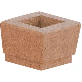 Our Town Concrete Bench with Back, 72"L x 26"W x 33"H, Sand view 2