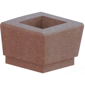 Our Town Concrete Bench with Back, 72"L x 26"W x 33"H, Brown view 2