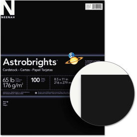 Wausau Papers 2202401 Neenah Paper Astrobrights Colored Card Stock 2202401, 8-1/2" x 11", Eclipse Black™, 100/Pack image.