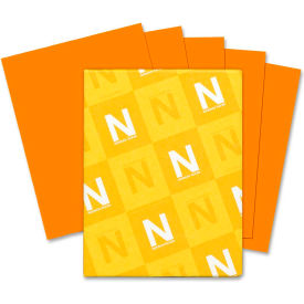 Wausau Papers 22561 Colored Paper - Neenah 22561 - Orange - 8-1/2" x 11" - 24 lb. - 500 Sheets image.