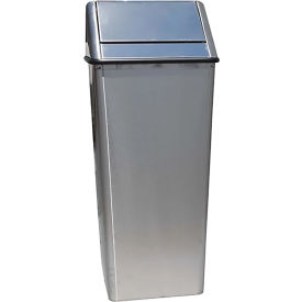 Witt Stainless Steel Square Swing Top Trash Can 21 Gallon