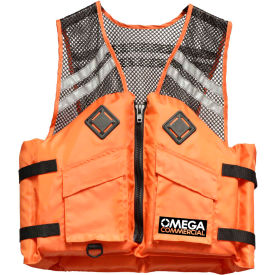 Flowt 41500-S/M Flowt 41500-S/M Commercial Comfort Mesh Deluxe Life Vest, Type III, Orange, Small/Medium image.
