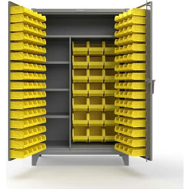 Strong Hold® Heavy Duty Bin Cabinet 46-BSCW-241-3WLR - With 165 Bins And Shelves 48x24x78