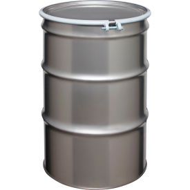 Global Industrial™ Stainless Steel Drum 55 Gallon Open Head with Lid
