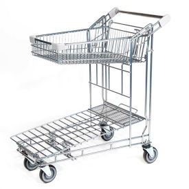 Good L Corporation® Cargo Shopping Cart 440 lb. Capacity Bright Zinc Finish