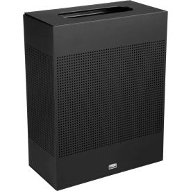 Rubbermaid® Silhouette Steel Rectangular Trash Can W/Plastic Liner 22-1/2 Gal. Black
