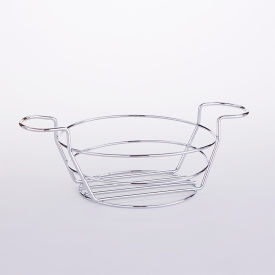 American Metalcraft BSKC08 - Basket 8" Dia. Round W/Built In Ramekin Holders Wire Chrome Finish