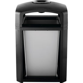 Landmark Series® 35 Gal. Classic Container W/ Dome Top And Ashtray - Black