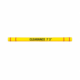 Height Guard™ Clearance Bar HTGRD45120YR 4-1/2"Dia. X 120"L Yellow W/Red Tape & Graphics