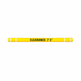 Height Guard™ Clearance Bar HTGRD45120YW 4-1/2"Dia. X 120"L Yellow W/White Tape & Graphics
