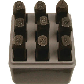 C.H. Hanson 1/8" Reversed Figure Steel Stamp Set - 9 Piece