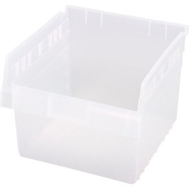 Plastic Nesting Storage Shelf Bin QSB809 11-1/8"W x 11-5/8"L x 8"H Clear