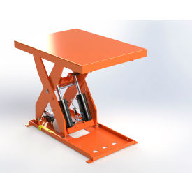 PrestoLifts® XL Powered Single Scissor Lift Table Hand Control 48" x 24" 4000 lb. Capacity 