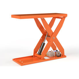 PrestoLifts® XL Powered Single Scissor Lift Table Hand Control 64" x 24" 2000 lb. Capacity 