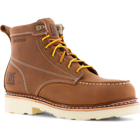 Warson Brands Inc. FR40302-M-06.0 Frye Supply The Safety-Crafted Waterproof Work Boots, Steel Toe, Size 6M, 6"H, Brown image.