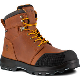 Warson Brands Inc. IA0171-M-09.0 Iron Age® IA0171 6" Waterproof Work Boot, Lime Resistant Full Grain Leather, Brown, 9M image.