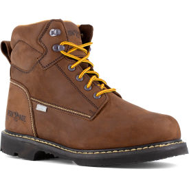 Warson Brands Inc. IA5014-M-04.0 Iron Age® Groundbreaker Work Boots w/ Internal Met Guard, Steel Toe, Size 4M, 6"H, Brown image.
