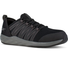 Warson Brands Inc. RB2211-4E-08.5 Reebok Athletic Work Shoe, Dual Layer Stretch Mesh Upper, Black & Dark Gray, 8.5E image.