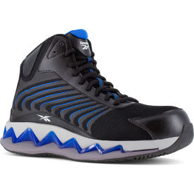 Warson Brands Inc. RB3225-M-07.5 Reebok Zig Elusion Heritage Work High Top Sneaker, Composite Toe, Size 7.5M, Black/Blue image.