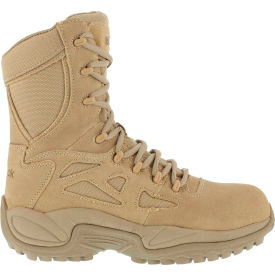 Warson Brands Inc. RB8894-W-10.5 Reebok® RB8894 Mens Stealth 8" Boot With Side Zipper, Desert Tan, Size 10.5 W image.