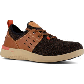 Warson Brands Inc. RK4690-M-07.0 Rockport Works Two Eye Tie Work Sneaker, Breathable Knit textile & Leather, Brown & Tan, 7M image.