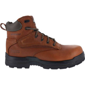 Warson Brands Inc. RK6628-W-11 Rockport® RK6628 Mens More Energy 6" Plain Toe Waterproof Work Boot, Deer Tan, Size 11 W image.