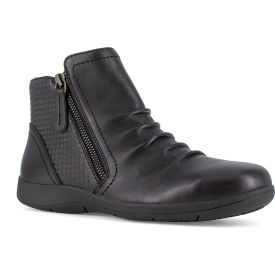 Warson Brands Inc. RK762-M-06.5 Rockport Works Ruched Bootie, Full Grain Leather, Black, 6.5M image.