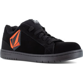 Warson Brands Inc. VM30471-M-07.0 Volcom Stone Skate Inspired Work Shoes, Composite Toe, Size 7M, Black/Red image.