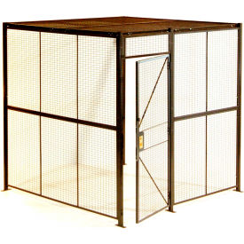 Wire Crafters 12122****** 840 Style, Woven Wire, 2 Sided Cage w/3 Hinged Door, No Ceiling 12 6" x 12 6" x 8 5-1/4"H image.