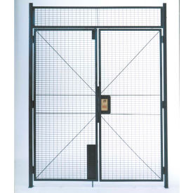 WireCrafters 840 Style, Woven Wire Double Hinged Door, 6'W x 7'H, 8' 5-1/4