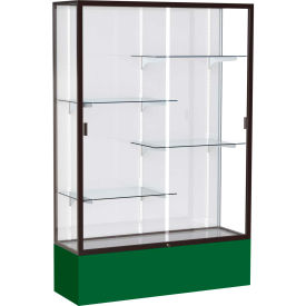 Spirit Display Case Forest Green Base, Bronze Frame, White Back 48 Spirit Display Case Forest Green Base, Bronze Frame, White Back 48