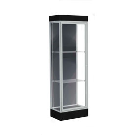 Edge Lighted Floor Case, Slate Back, Satin Frame, 6 Edge Lighted Floor Case, Slate Back, Satin Frame, 6