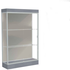 Edge Lighted Floor Case, Harbor Back, Satin Frame, 6 Edge Lighted Floor Case, Harbor Back, Satin Frame, 6