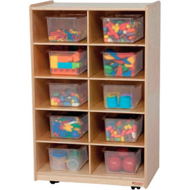 Wood Designs WD16101 Vertical Storage with Ten Clear Trays image.