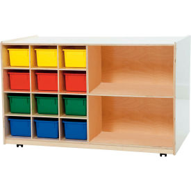 Wood Designs WD16603 Double Mobile Storage with Twelve Assorted Trays image.
