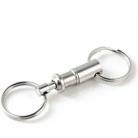 West Coast Chain Mfg 0301-121 KEY-BAK #1121 Quick Release Pull Apart Key Accessory with 2 Split Rings Chrome Cylinder image.