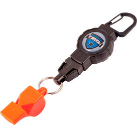 West Coast Chain Mfg 0TBP-0201 T-Reign Retractable Gear Tether with FOX40 Safety Whistle 0TBP-0201 - Carabiner image.