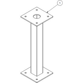 Epic Fans 1 Down Rod Extension For Brevis Colossus & Direct Drive HVLS Fans Black 