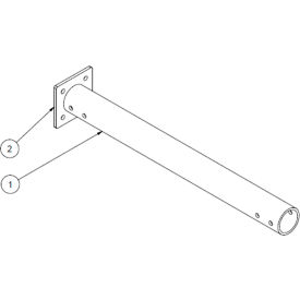 Epic Fans Apex 7 Down Rod Extension For Apex HLVS Fans Silver 